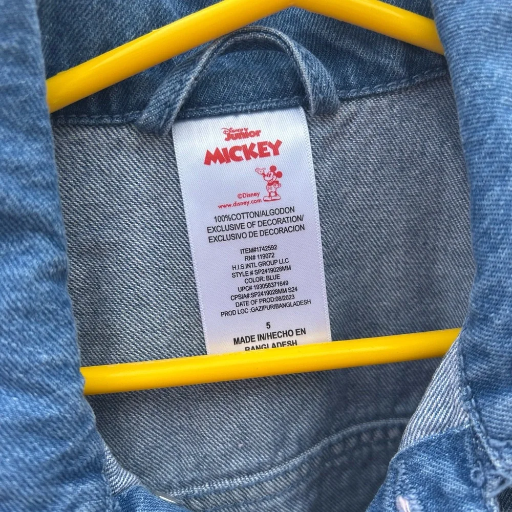 Disney Blue Denim Jacket with Mickey Mouse Embroidery - Picture 3 of 8